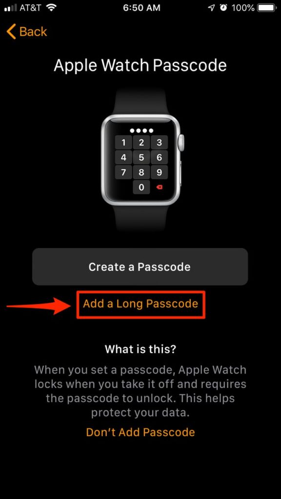 Apple watch 6 online digit passcode